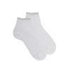 Calze da donna traforate con finiture in lurex - Bianco
