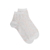 Calzini da donna con micro pois multicolore - Fondo bianco