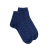Calzini da donna con micro pois multicolore - Fondo blu navy