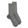 Chaussettes femme en laine et angora sans bord élastique effet brillant - Gris & cameleon | Doré Doré