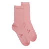 Calze corte da donna leggere in cotone tinta unita - Rosa pralina