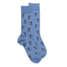 Calzini da uomo in cotone con disegno di coccodrillo tribale - Bleu Macadam | The Art of Socks Doré Doré