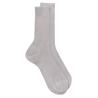 Calze da uomo a coste in 100% filo di Scozia tinta unita - Grigio metallo