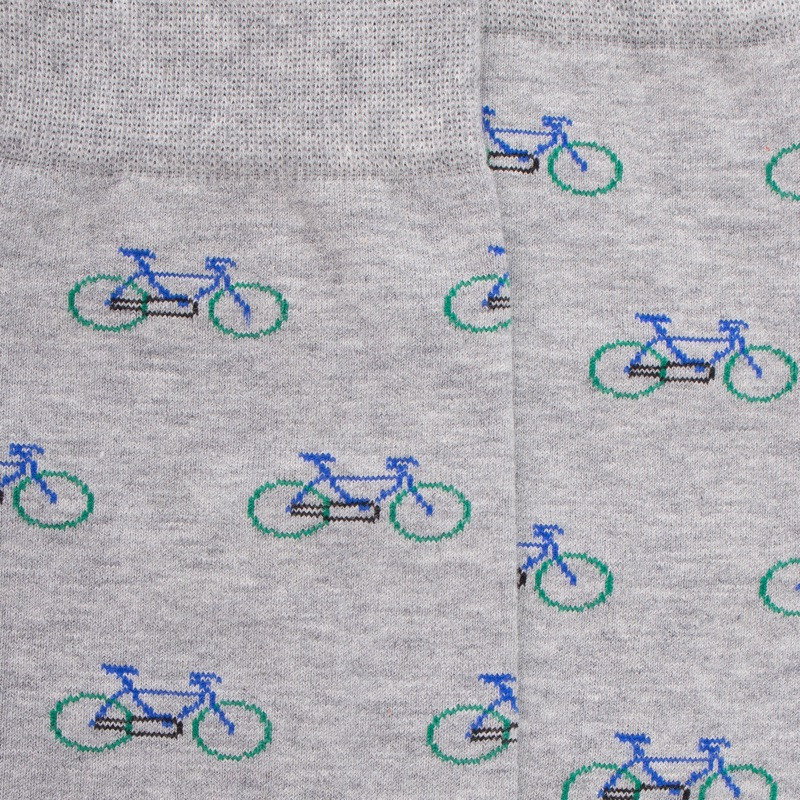 Calzini da bicicletta in cotone da uomo - Grigio Rocky e blu Cosmos | Doré Doré