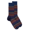 Calzini a righe sottili multicolore in lana merino - Blue | Doré Doré