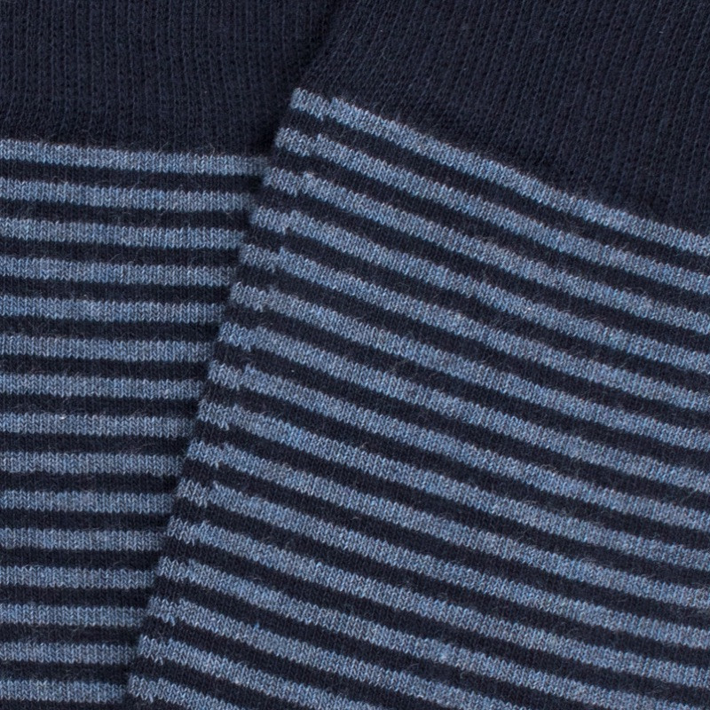 Boite cadeau de 3 paires de chaussettes homme en coton - Bleu marine foncé | Doré Doré