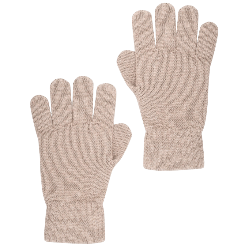 Guanti unisex in lana e cashmere tinta unita - Beige crisalide | Doré Doré
