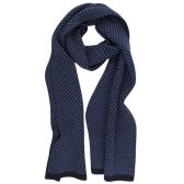 Sciarpa a quadri in 100% lana merino - Blu navy | Doré Doré