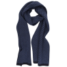 Sciarpa a quadri in 100% lana merino - Blu navy
