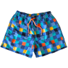 Costume da bagno a scacchiera per bambini - Blu