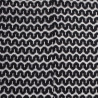 Calze lunghe da donna in lana fantasia onde geometriche senza bordo elastico - Nero | Doré Doré