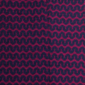 Calze lunghe da donna in lana fantasia onde geometriche senza bordo elastico - Blu Caban | Doré Doré