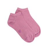Calze per bambini in cotone ed effetto lurex lucido - Rose | Doré Doré