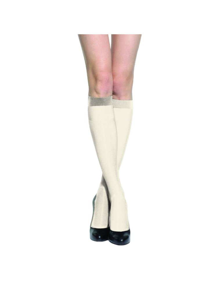 Gambaletto donna in cotone ultrafine e resistente Ecrù Doré Doré