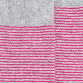 Gambaletti per bambini in viscosa e angora - A righe grigie e rosa