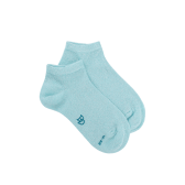 Calze di cotone per bambini con effetto lucido - Bleu glacier | Doré Doré