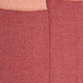 Chaussettes femme en laine à mini rayures effet brillant - Rouge pommard | Doré Doré