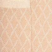 Chaussettes femme en coton et laine à motif entrelacés effet brillant - Beige Désert | Doré Doré