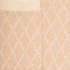 Chaussettes femme en coton et laine à motif entrelacés effet brillant - Beige Désert | Doré Doré
