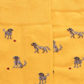 Calze da uomo in cotone egiziano fantasia cani - Giallo senape | Doré Doré
