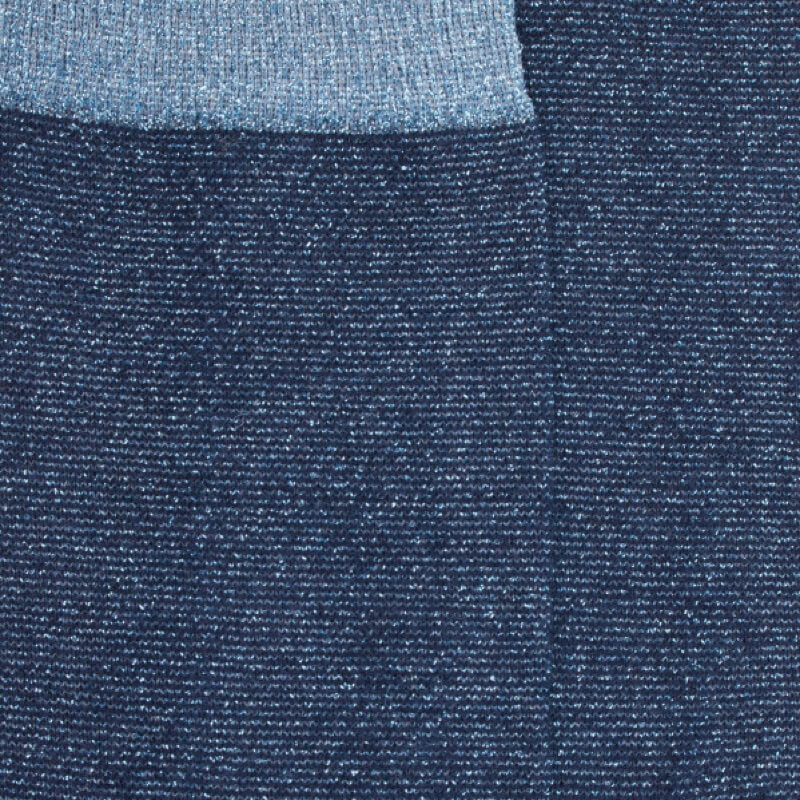 Calzini di lana con mini strisce lucide - Navy