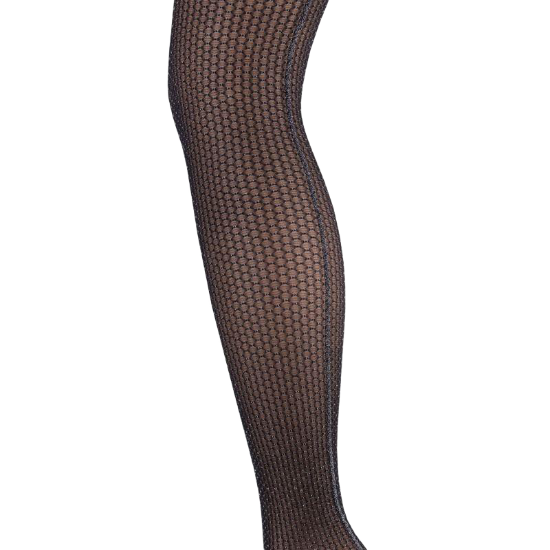 Collant fantaisie "Eris" avec motif bijoux à la cheville - Noir 20 deniers