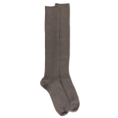 Gambaletto a costine da uomo in lana merino spessa - Marrone lontra | Doré Doré