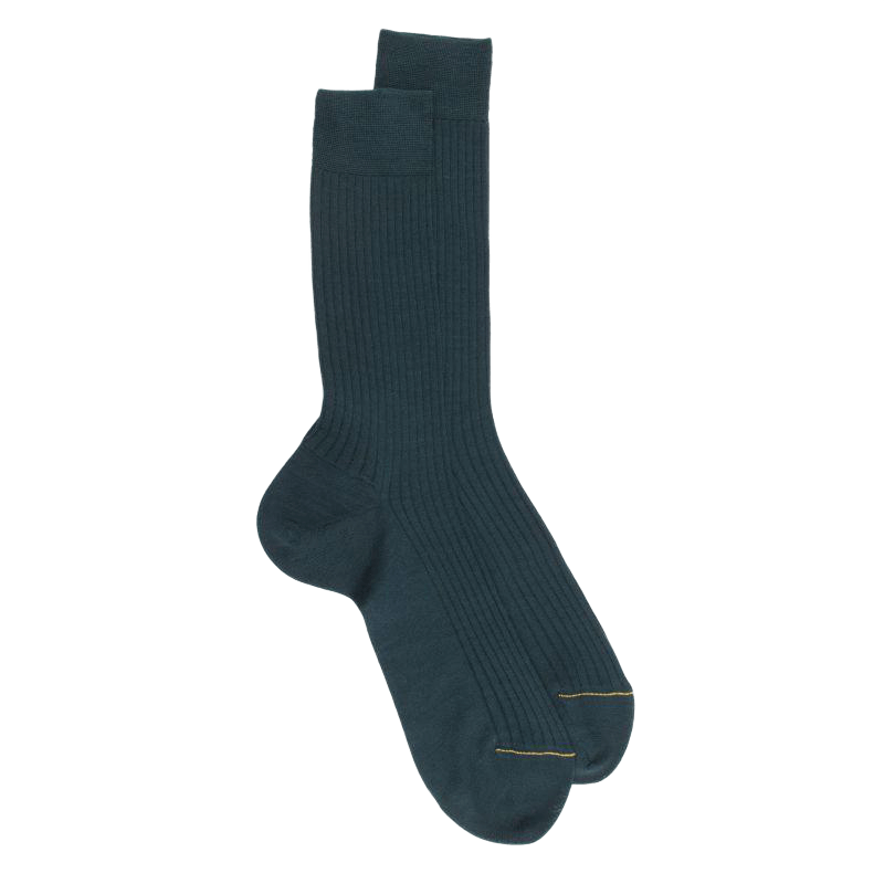 Calze di lusso da uomo in lana merino extra fine - Verde timo Doré Doré