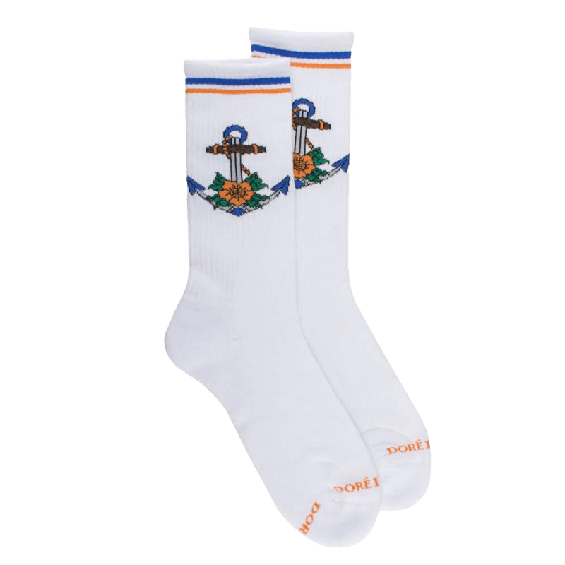 Calzini con occhiello da uomo - Design ad ancora