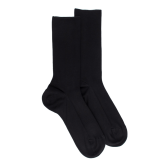 Calze Doré Doré senza bordi elasticizzati in cotone egiziano - Speciale per gambe sensibili - Nero