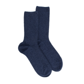 Calzini senza elastico in cotone egiziano - Speciali per gambe sensibili - Blu denim | Doré Doré