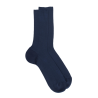 Calzini da uomo senza orlo elasticizzato in filato scozzese - Blu navy