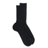 Calzini da uomo senza orlo elastico in filato scozzese - Nero