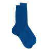 Calzini a coste da uomo in puro filato scozzese - Blu Cosmos