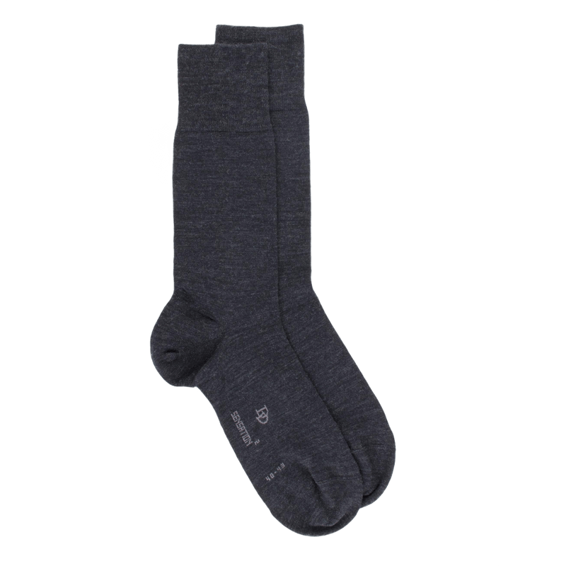 Calzini Sensation da uomo in lana merino e cotone egiziano - Grigio carbone