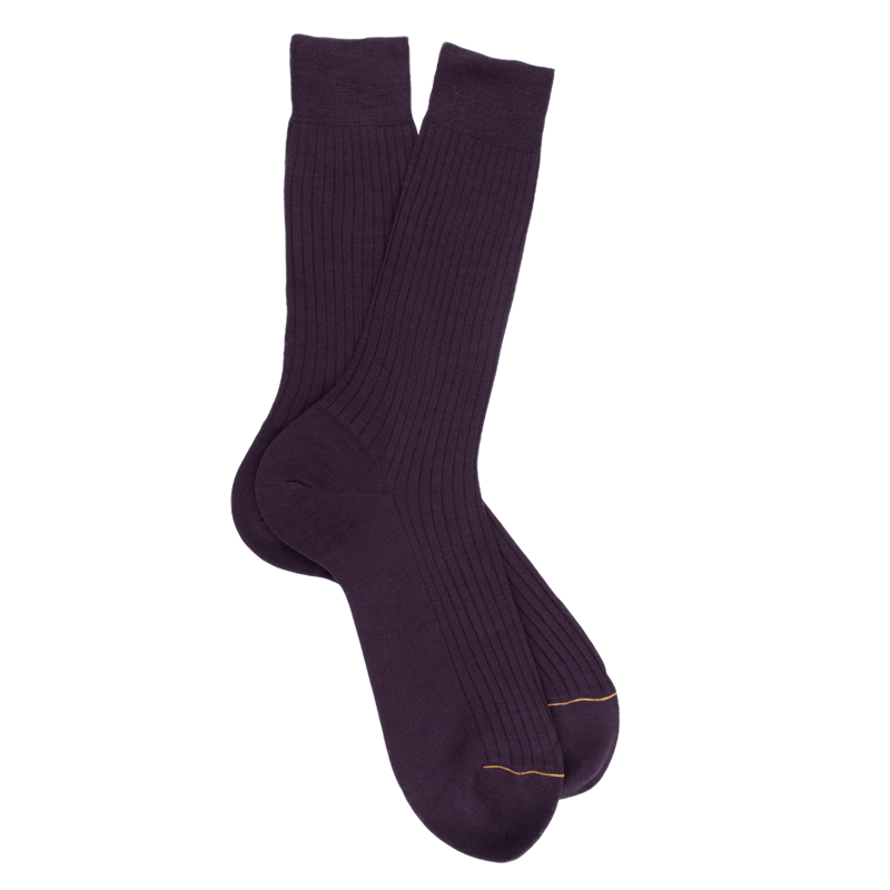 Calzini di lusso in lana merino viola scuro