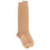 Mi-bas homme douceur en laine mérinos et cachemire - Beige Désert | Doré Doré