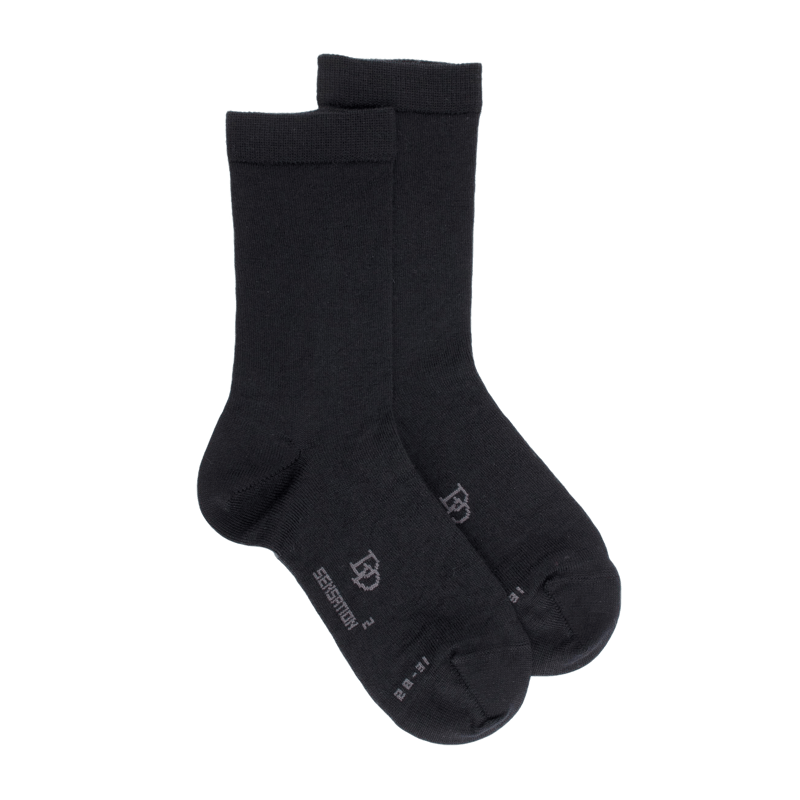 Calze da bambino Sensation in lana e cotone - Nero