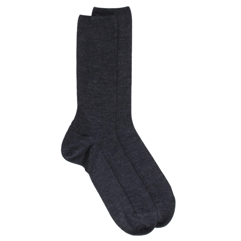 Calze speciali da uomo per gambe sensibili senza orlo elastico in lana - Grigio Doré Doré