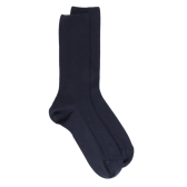 Calze di lana da uomo per gambe sensibili senza orlo elastico - Blu scuro Doré Doré